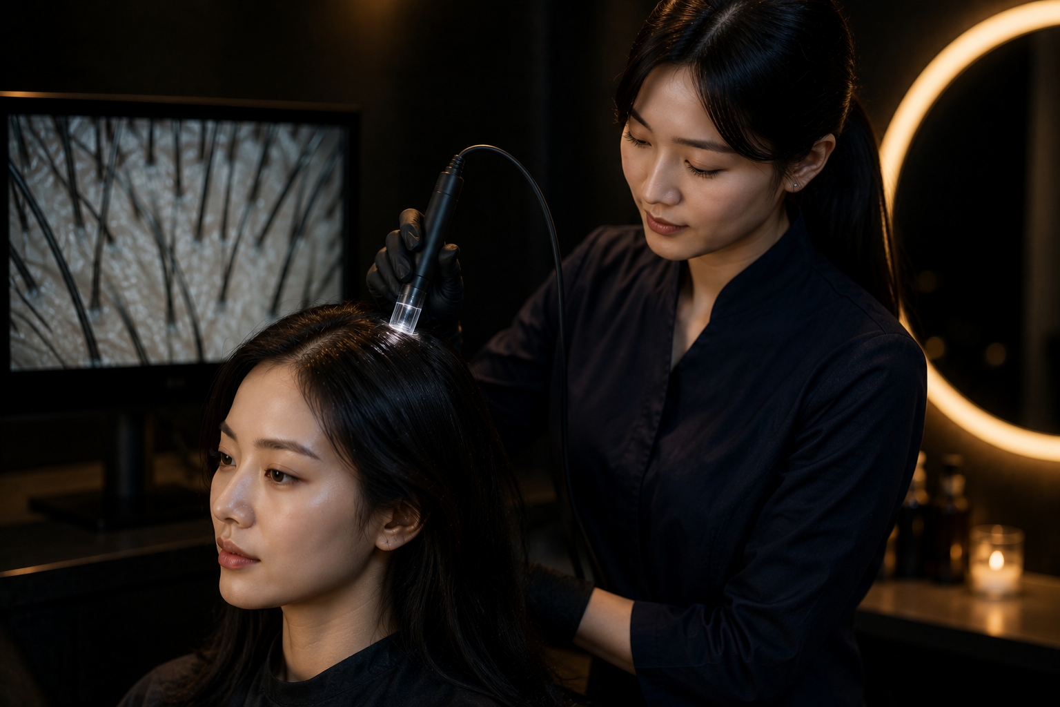 두피 확대 촬영을 통한 정밀 진단